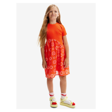 Orange dress for girls Desigual Andy - Girls