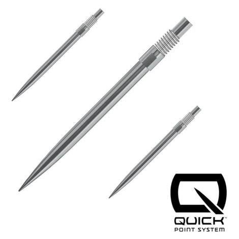 Náhradné hroty Harrows Quick Point strieborné, 30mm - 3ks