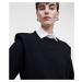 Mikina Karl Lagerfeld Collar Sweat W/Shoulder Pads Čierna