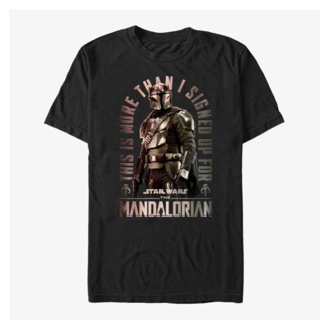 Queens Star Wars: The Mandalorian - Signed Up Unisex T-Shirt Black