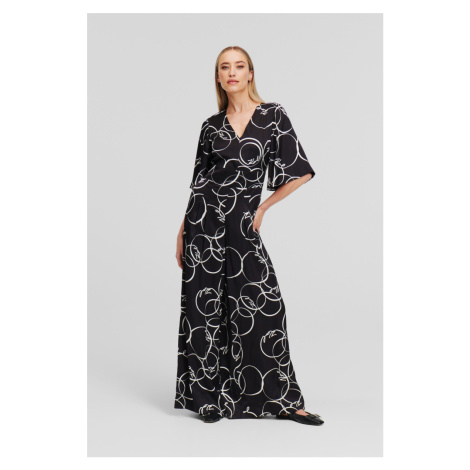 Overal Karl Lagerfeld Printed Jumpsuit Circle Aop Black/White