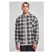 Boxy dark checked shirt grey/white