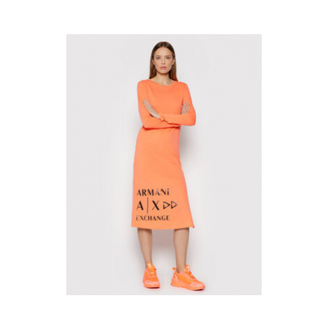 Armani Exchange Každodenné šaty 6KYA70 YJ3RZ 1675 Oranžová Regular Fit