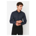 Trendyol Shirt - Navy blue - Slim fit