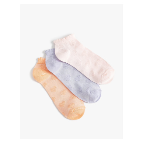 Koton Set of 3 Textured Booties Socks