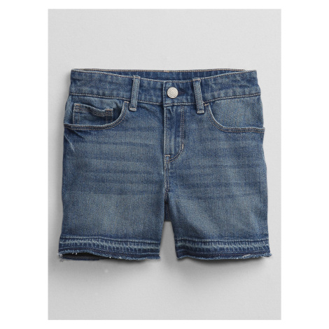 Detské džínsové kraťasy midi shorts Modrá GAP