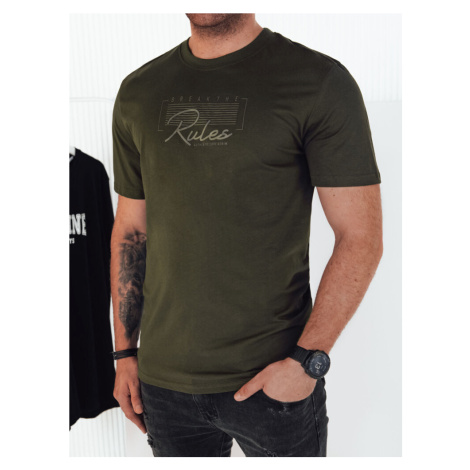 Pánske tričko s potlačou, zelené Dstreet RX5410