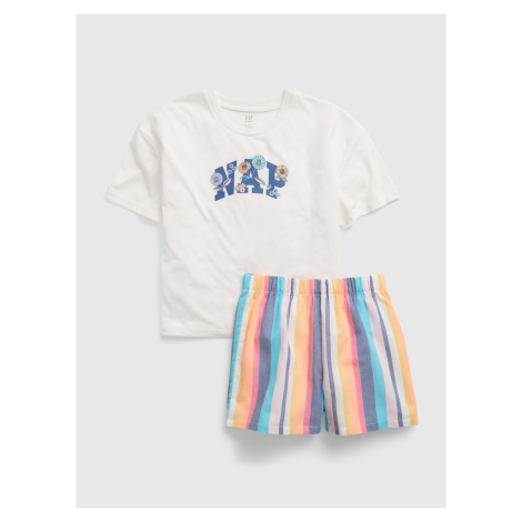 Modro-biele dievčenské pruhované pyžamo GAP