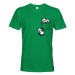 Pánske tričko Pandy vo vrecku - štýlový originál