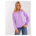 Light purple loose formal blouse with chain