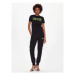 Versace Jeans Couture Tričko Logo 74HAHT03 Čierna Regular Fit