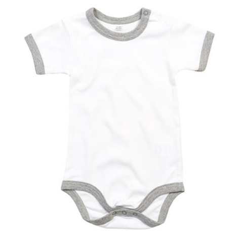 Babybugz Dojčenské body s krátkym rukávom BZ19 White