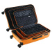 ORANŽOVÁ 3DIELNA SADA KUFROV WINGS HPE01 3, SET OF 3 WINGS POLIPROPYLÉN SUITCASES L,M,S ORANGE