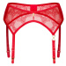 Podväzkový pás Obsessive Aliosa garter belt Farba: Červená