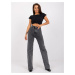 Dark gray high-waisted Batty denim