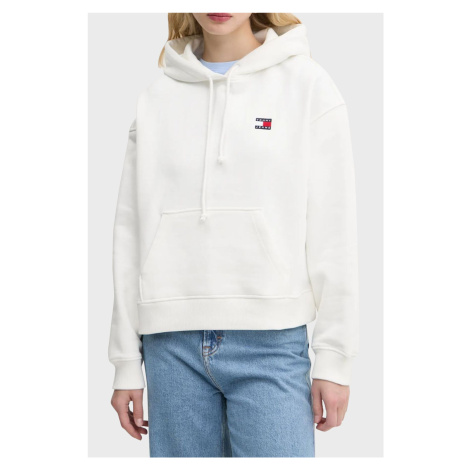 Biela mikina s kapucňou Tommy Jeans Tommy Hilfiger