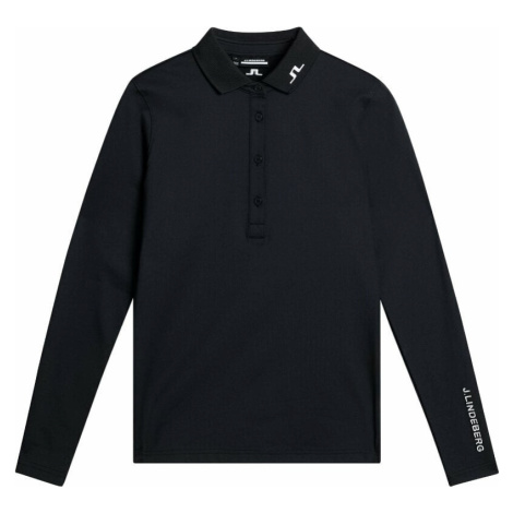 J.Lindeberg Tour Tech Long Sleeve Womens Black Polo košeľa