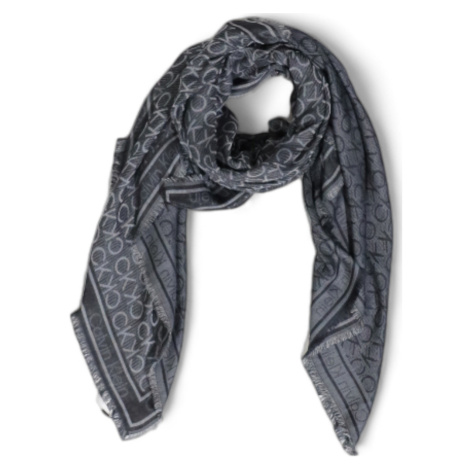 Calvin Klein Jeans  MONOGRAM JACQUARD SCARF K60K608779  Šále/Štóle/Šatky Čierna