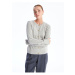 LC Waikiki Lcw Crew Neck Plain Long Sleeve Women's Knitwear Cardigan