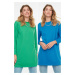 Trendyol Blue-Green 2-Pack Crew Neck Basic Knitted Sweatshirt