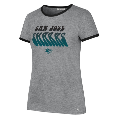 San Jose Sharks dámske tričko Letter Ringer grey 47 Brand
