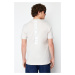 Trendyol Stone Regular Cut Printed on Back 100% Cotton Short Sleeve T-Shirt