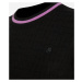 Sveter Karl Lagerfeld Textured Classic Knit Top Black/Iris Orchid