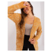Camel women's cardigan with patterns