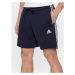 Adidas Športové kraťasy Essentials French Terry 3-Stripes Shorts IC9436 Modrá Regular Fit