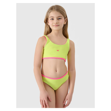 Girls' 2-piece swimsuit 4F - green/pink