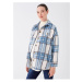 LC Waikiki Plaid Long Sleeve Maternity Lumberjack Shirt Jacket