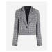 Sako Karl Lagerfeld Embellished Boucle Jacket Black/White/Silver