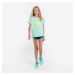 Dievčenské bežecké tričko Dry+ priedušné pastelovo zelené