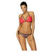 KORALOVÉ BIKINY SO CVOČKAMI AMY SHOCK RED M-485 (1)