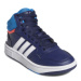 Chlapčenská rekreačná obuv ADIDAS Hoops 3.0 Mid K dark blue blue rush turbo