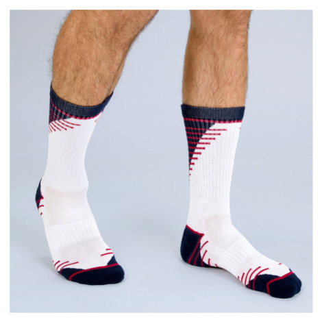 DIM SPORT CREW SOCKS MEDIUM IMPACT 2x - Pánske športové ponožky - biela - červená - modrá