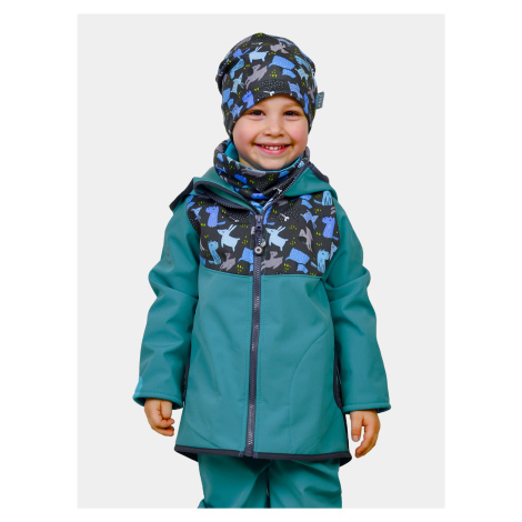 Modrá chlapčenská softshellová bunda Unuo