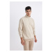 DEFACTO Comfort Fit Zippered Stand Collar Basic Sweatshirt