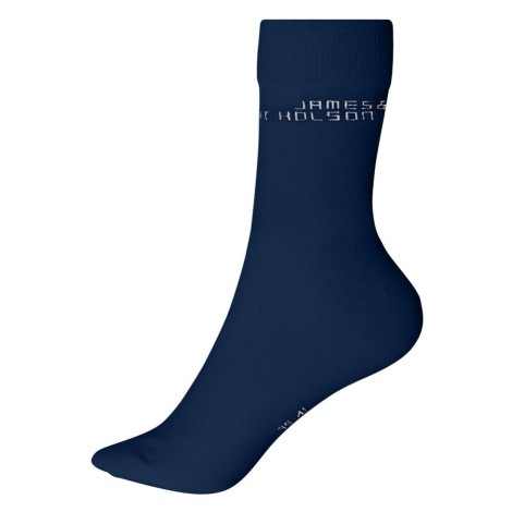 James & Nicholson Vysoké ponožky s biobavlnou 8032 - Tmavomodrá