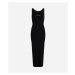 Šaty Karl Lagerfeld Sleeveless Rib Knit Dress Black