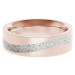Gravelli Betónový prsteň Curve bronzová / sivá GJRWRGG113 53 mm