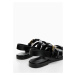 MANGO Remienkové sandále 'loraine'  čierna