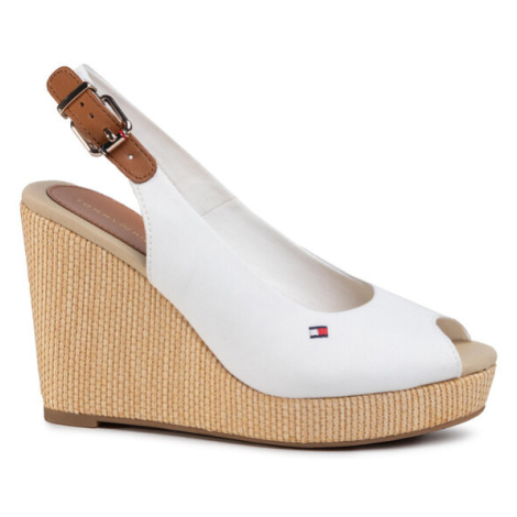 Tommy Hilfiger Espadrilky Iconic Elena Sling Back Wedge FW0FW04789 Écru