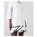 Plážové Oblečenie Karl Lagerfeld Karl Dna Signature Beach Dress Biela