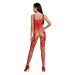 Passion ECO BS011 Red - Bodystocking Farba: Červená