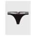 Dámske tangá LOGO WAISTBAND THONG UW0UW02823BDS čierne - Tommy Hilfiger