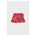Dievčenská bavlnená sukňa Mayoral červená farba, mini, rovný strih
