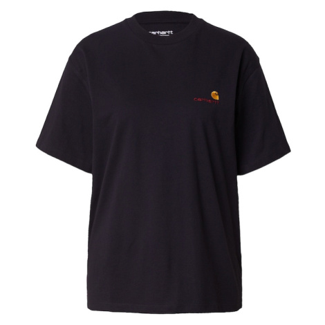 Carhartt WIP Tričko 'American Script'  karí / čerešňová / čierna