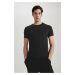 DEFACTO Premium Slim Fit Crew Neck Short Sleeve Modal Top