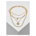 Flat layering necklace - gold colors